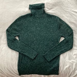 THE DAMON | Vintage Forest green long sleeve turtle neck sweater/shirt Medium